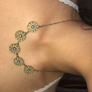Green flower necklace
